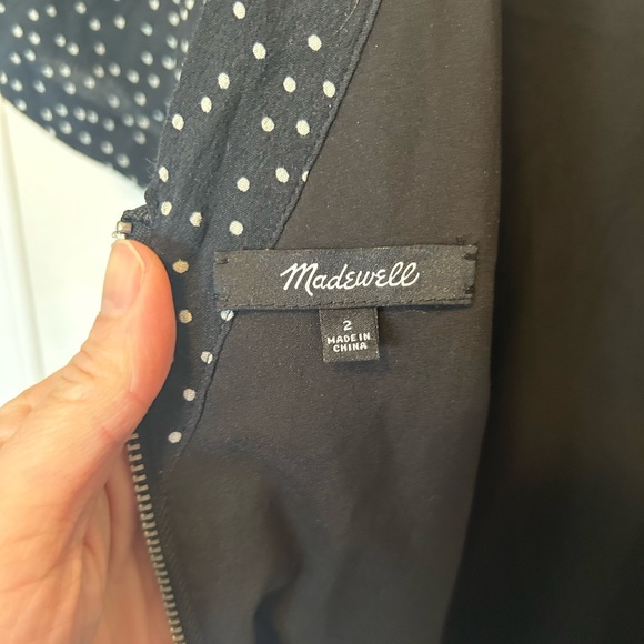 Madewell back zip polka dot dress - Picture 6 of 11